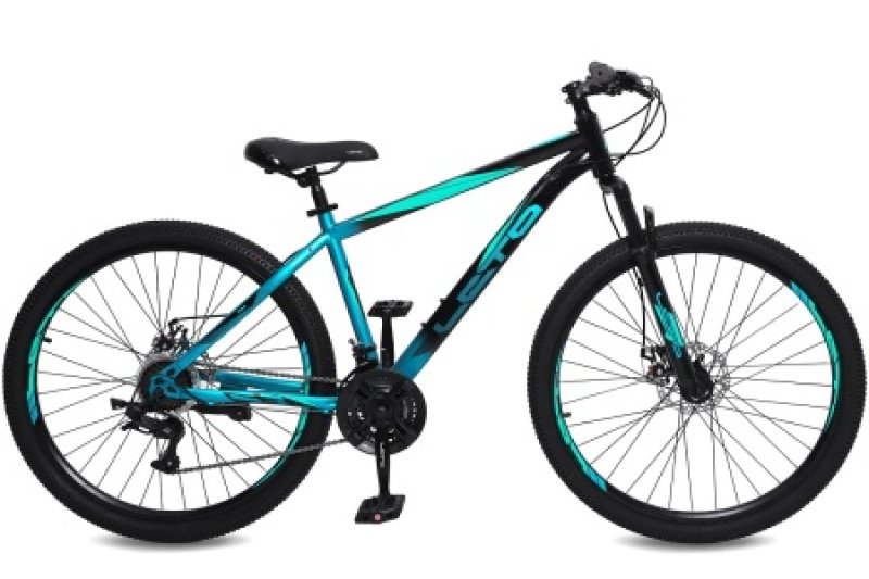 Велосипед 27,5" LETO FOX, сталь, рама 17", 21-ск, черный/синий