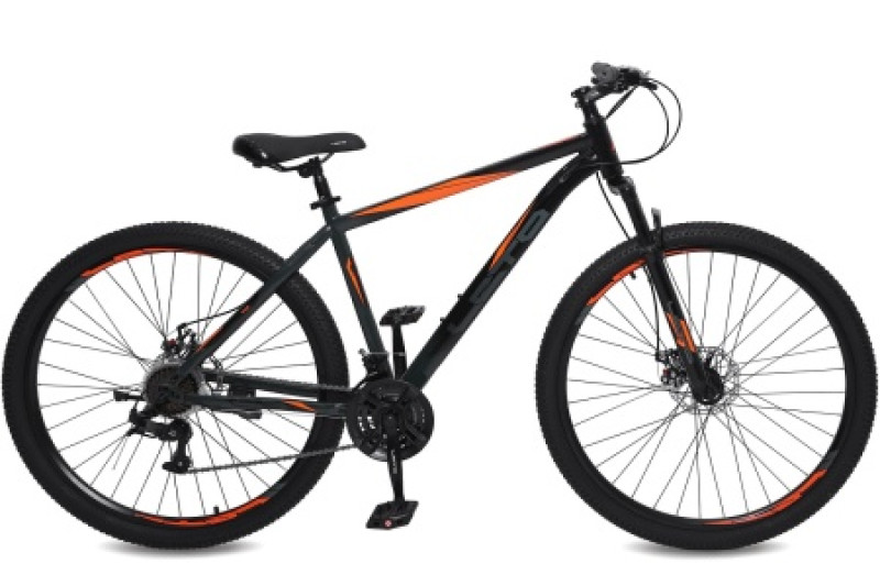Велосипед 29" LETO FOX, сталь, рама 19", 21-ск, черный/оливковый