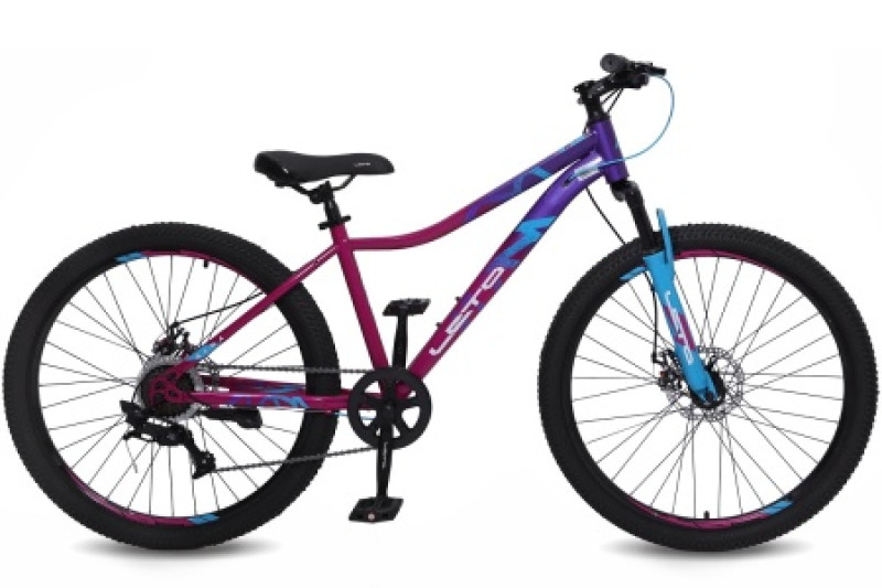 Велосипед 26" LETO ALMA, сталь, рама 15", 7-ск, пурпурный/фиолетовый