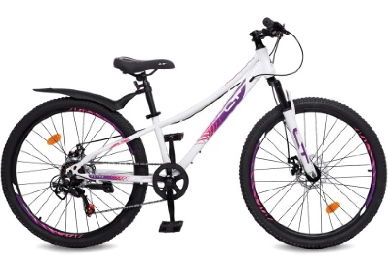 Велосипед 26" LTBIKE ALPHA, сталь, рама 12", 7-ск, бел/фиол