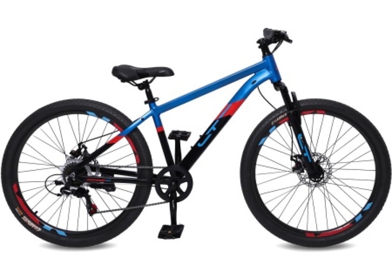 Велосипед 26" LTBIKE BULLET, алюминий, рама 15", 7-ск, диск, черный/синий